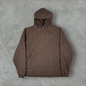 Y2K GAP 1969 Size Medium Brown Skater Grunge Hoodie Sweatshirt